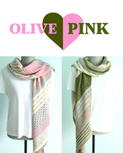 Load image into Gallery viewer, Casapinka&#39;s Olive Pink Shawl Kit
