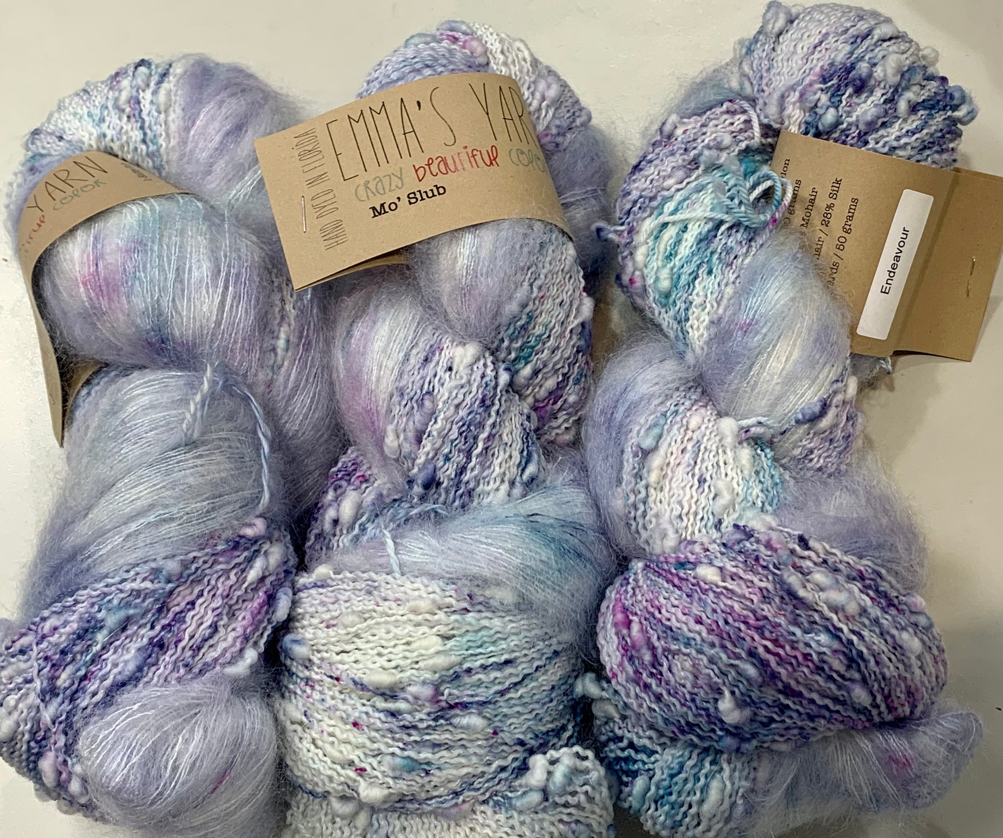 Slub & Mohair Yarn Set; Mint Julep – Canon Hand Dyes