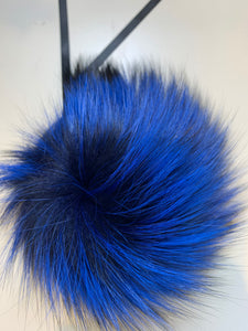 Fur Pom Poms with ribbon ties