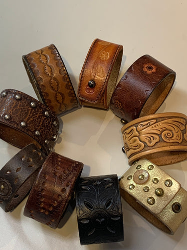 Upcycle Leather Cuffs - Shawl or Wrist