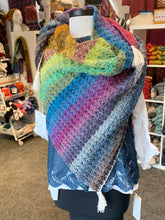 Load image into Gallery viewer, Maximize Shawl in Knit or Palette Triangle Shawl in Crochet
